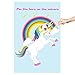Pin The Horn On The Unicorn Party Game for Kids Birthday Party Decorations Rainbow Unicorn Party Supplies Magical Gold Glitter Horns Party Favor Games Girls Unicorn Gift with Eye Mask