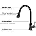 VAPSINT Brilliant Oil Rubbed Bronze Single Hole Single Lever Swivel Mixer Pull Down Kitchen Faucet, Pull Out Sprayer Kitchen Sink Faucets