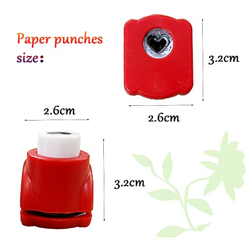 14 Pcs Paper Punches,Mini Paper Craft Punch,Hole Punch Shapes 14