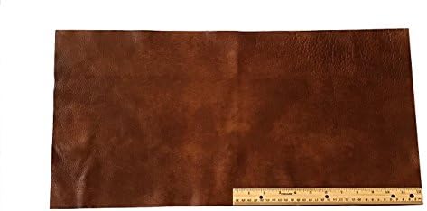Amazon Com Upholstery Leather Piece Cowhide Medium Brown Light Weight 12 X 24 Inches 2 Sf