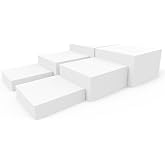 PecMuikee Buffet Risers, Food Risers for Buffet Table, Display Stand Shelf for Catering Dessert Collectibles Jewelry Figures Show, Acrylic Cube Display Nesting Risers with Hollow Bottoms 6PCS 8"9"10"