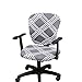 Jinzio Computer Office Chair Cover - Split Protective & Stretchable Cloth Polyester Universal Desk Task Chair Chair Covers Stretch Rotating Chair Slipcover, Smoky Grey