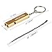 MEZOOM 4 Pcs Emergency Survival Whistles Metal Double Tubes Reused Referee Coaches Whistle with Lanyard and Key Ring for Camping Hiking Hunting Pet Training