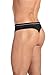 Jockey Men's Underwear Seamfree Thong, Black, M