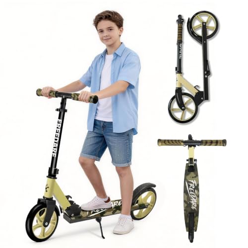 FREEDARE Kick Scooter für Kinder ab 8 bis 12 Jahren, Camouflage