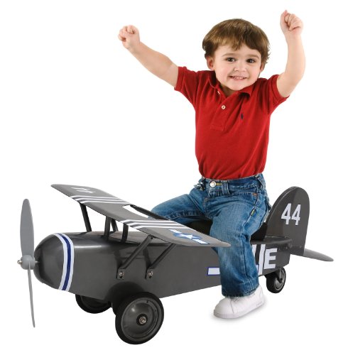 Morgan Cycle Army 44 Airplane Childs Ride-On Scooter, Grey