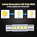 NAKOBO 2835 Chipsets （More Brighter）White 28mm 29mm Festoon Led Bulb 3-SMD 6614F 6612F for Car Interior Vanity Mirror Sun Visor Lights (pack of 4)