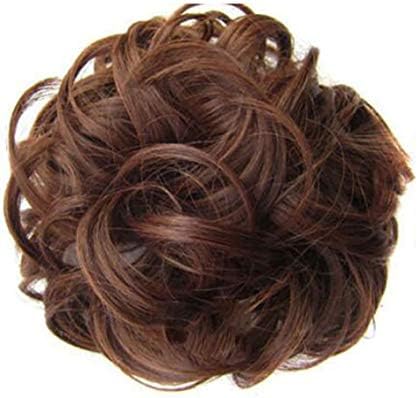 ForceSthrength Womens Wrap Messy Curly Bun Hair Piece Wig Scrunchie Ponytail Hair Extensions