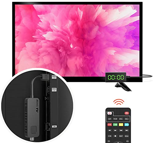 Dcolor Decoder DVB-T2 Ricevitore Digitale Terrestre HDMI TV Stick, Dolby Audio HD 1080P H265 HEVC Main 10 Bit, Supporto USB WiFi / Multimedia / PVR [Include 2in1 telecomando universale]