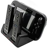 Tekdeals 3-in-1 Charger Dock Charging Station Base with Two Rechargeable Batteries and USB Cable for Wii U Remote Gamepad Controller, Black