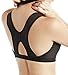 YIANNA Womens Post-Surgery Front Closure Brassiere Sports Bra, YA83288-Black-M