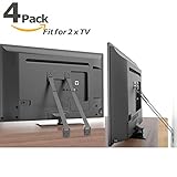 Universal Baby Ant tip TV Furniture Straps, 4 Pack Black Smart LCD Flat TV Wall Mount Kids Child Security Adjustable Furniture Strap, Metal Parts