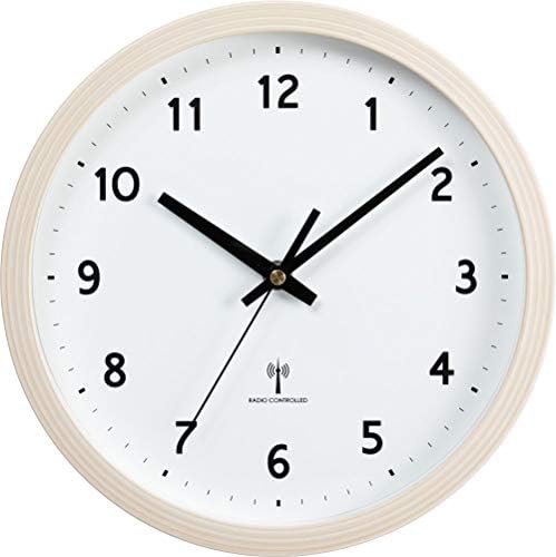 1年保証有 アイリスプラザ 壁掛け時計 掛け時計 薄型 軽量 シンプル おしゃれ 静か かけ時計 オシャレ アイボリー Pwcrr 25 C