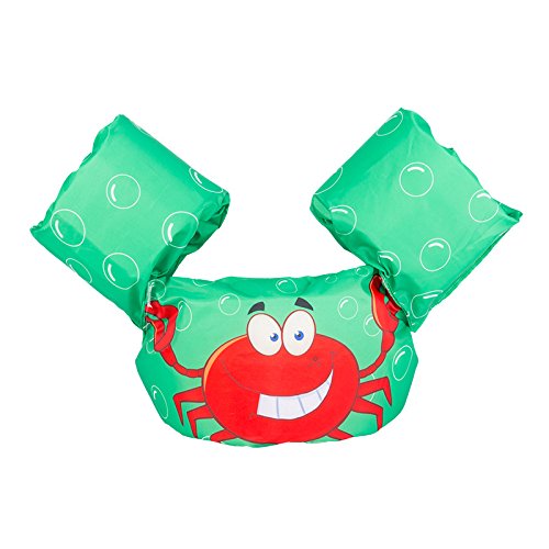Life Vest for Kids Water Sports Life Jacket Children Learning Swimming Snorkeling Buoyancy Vest Swim Trainer PFD (Crab Print)