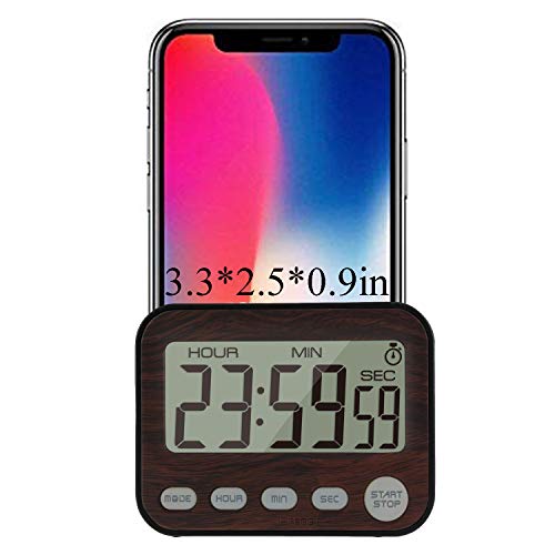 KingL Interval Timer Stopwatch for Workout, Cooking, Sports, Travel, Camping - Mini Digital Alarm Clock for Bedrooms