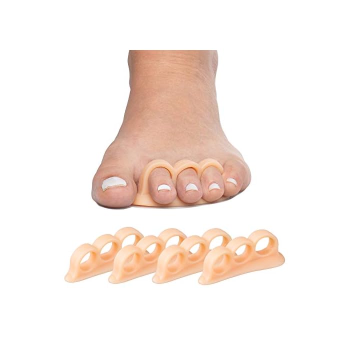 ZenToes Hammer Toe Straightener and Corrector 4 Pack Soft Gel Crests Splints | Reduce Foot Pain, Prevent Overlap…