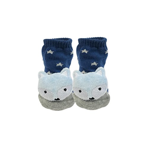 ALLYDREW Non-Skid Cartoon Animal Bootie Slipper Socks for Newborns (Set of 6)