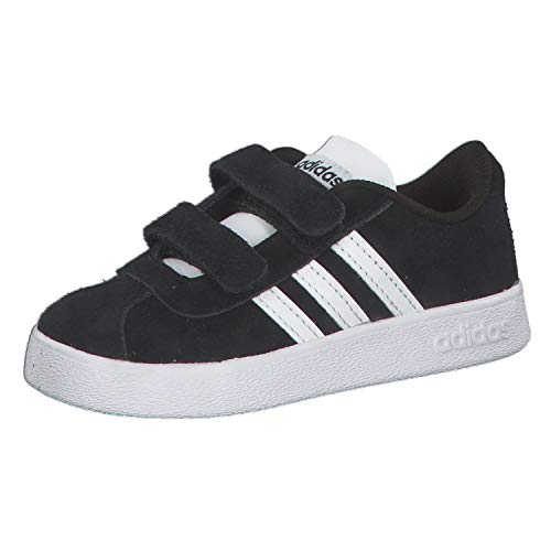 adidas Unisex Baby Vl Court 2.0 Cmf I Sneaker, Black Core Black Footwear White Footwear White, 5.5 UK Child