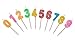 Willcan Multicolor Happy Birthday Candles, 0-9 Molded Number Candles for Wedding Party Memories Day Funny Candles Make a Wish Candles for Adults and Kids (Multicolor with Glitter and Sparkling)