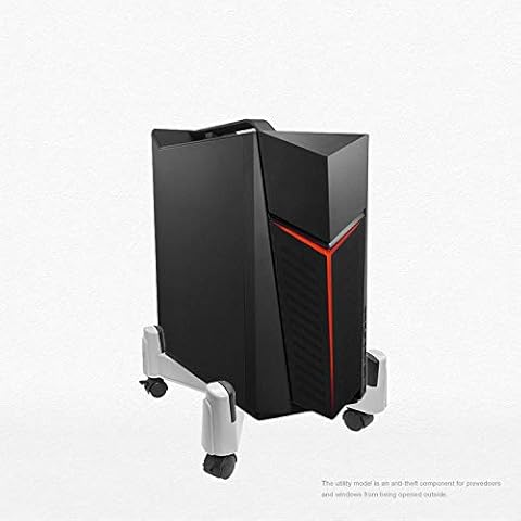 AKEFG Soporte CPU móvil, Escritorio Equipo de Torre Titular de Compras con Anchura Ajustable y 4 Ruedas de Fundición, Ajusta a la mayoría de PC o de la computadora Casos Debajo del Escritorio,Blanco