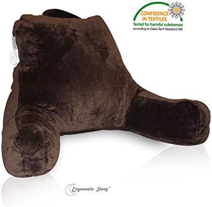 Reading PillowBest RestCertified Foam 3YearWarranty-Brown Super Soft Fabric