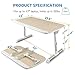 Laptop Bed Tray Table - Adjustable Laptop Bed Stand Desk, Folding Laptop Standing Desk Table, Portable Computer Lap Desk Tablet Table Riser for Sofa Couch Floor by HUANUO