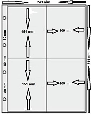 ak-schwarzmann Postcard Album Postcard Album Collector's Folder (No. AP3) with 25 Sleeves No. PK4L for up to 200 Old and New Cards Photos - Image 5