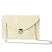 HDE Women's Fashion Clutch Chain Purse Gold Buckle Leather Envelope Handbag