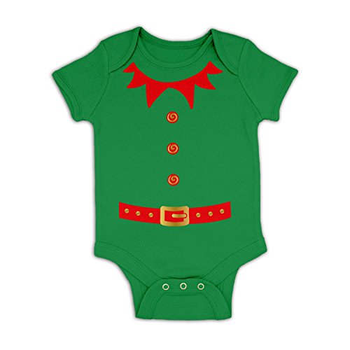 Elf Costume (Red Detail) Baby Grow