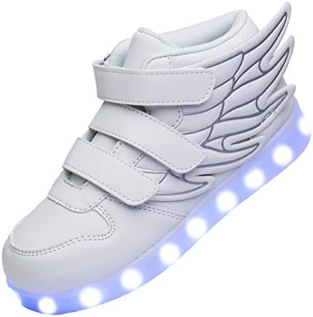 xi wei hu Boys USB Charging Led Light up Shoes With Wings