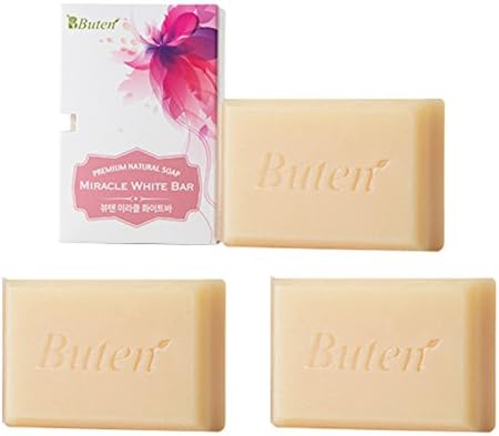 Buten ArborKorea Miracle White Handmade Face Soap Bar Face Body Wash, 3EA