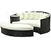Modway Taiji Outdoor Patio Daybed in Espresso White