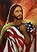 ENYOUNG Diamond Painting Kits for Adults - 5D Diamond Painting Kit Full Drill, Jesus and American Flag Diamond Art Kits for Home Wall Decor(12x16inch)