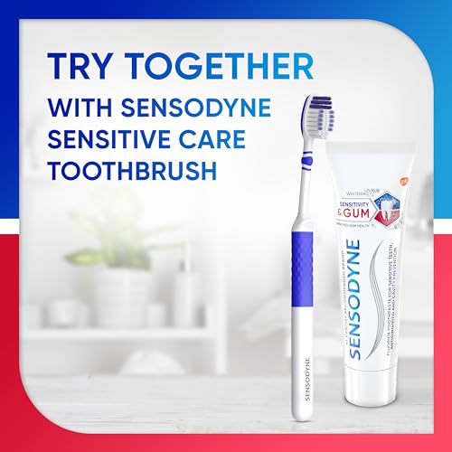 SENSODYNE SENSITIVITY & GUM WHITENING TOOTHPASTE, TOOTHPASTE FOR SENSITIVE TEETH & GUM PROBLEMS, 3.4 OUNCES