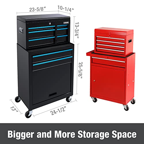 WORKPRO 24.5 Inch 5Drawer Rolling Tool Chest with Wheels, Sliding