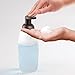 mDesign Modern Glass Refillable Foaming Soap Dispenser Pump Bottle for Bathroom Vanity Countertop, Kitchen Sink - Save on Soap - Vintage-Inspired, Compact Design - 2 Pack - Clear/Bronze & Frost/Bronze