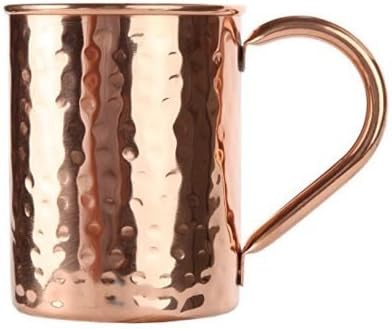 Copper Mugs - Moscow Mule 100 % Solid Pure Copper Mug - Unlined Handcrafted Copper Mug - 16 ounce. No Nickel. Good for Beer, Vodka Mule and Drinks. Great for Summer Drinks and Gifts!