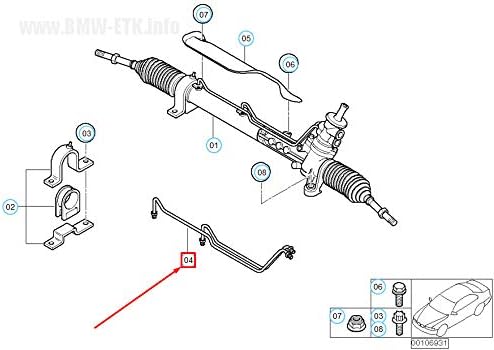 GTV INVESTMENT Cooper R50 Power Steering Pipe Set 32136777526 6777526 NEW GENUINE
