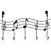 Rbenxia Over the Door Music Hanger Rack - Decorative Metal Hanger for Home Office Use Black
