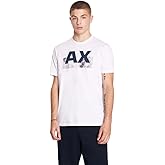 Armani Exchange Mens Regular Fit Crew Neck Cotton Jersey Block Letter Tee
