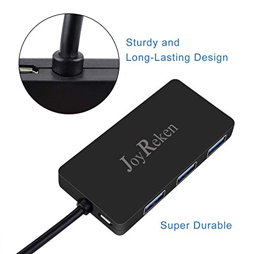 JoyReken USB C Hub, Ultra Slim USB C Adapter with 4 USB 3.0 Ports Portable Type C Hub for MacBook Pro 2019/2018/2017, Google Chromebook Pixelbook, XPS, Samsung S9/S8 and More USB Type C Devices - Thumbnail 5