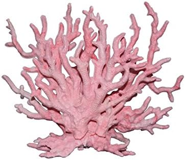 FOONEA Aquarium Decor Fish Tank Decoration Ornament Coral (L, Pink)