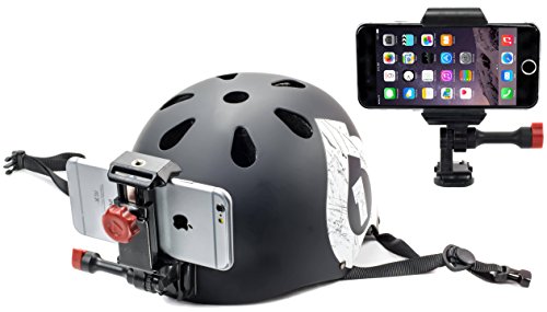 Skateboard Helmet Camera for All Smartphones. Adhesive Mount Compatible with All iPhone, Samsung Galaxy, & GoPro