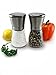 SKEMIX Salt and Pepper Grinder Set - These Glass Stainless Steel Mill/Shaker Grinders Are Perfect For Grinding Pink Himalayan Celtic Sea Salt n Black Pepper or Any Combined Kosher Combo of Spices