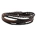 Eigso 10Pcs Braided Leather Bracelets Set for Men Women Hemp Cords Wooden Beads Adjustable Wrap Bracelets