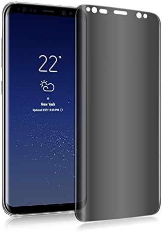 Galaxy S8 Plus Privacy Screen Protector,Super protection S8 Plus Premium[3D Curved][Case Friendly][Anti-Scratch] 9H Hardness Tempered Glass Film Screen Protector for Samsung Galaxy S8 Plus，Transparent