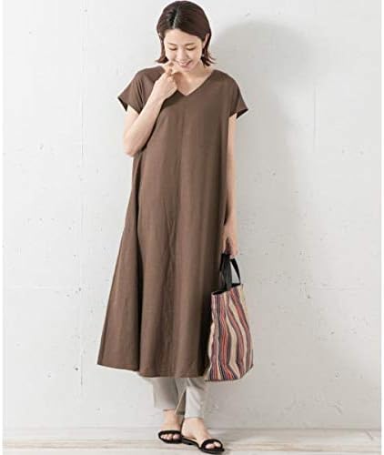 Amazon Co Jp アーバンリサーチ サニーレーベル レディース Urban Research Sonny Label レディスワンピース リネンvネックフレアマキシワンピース ブラウン Free 服 ファッション小物