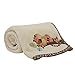 Lambs & Ivy Treetop Buddies Tiger Blanket, Brown/Cream