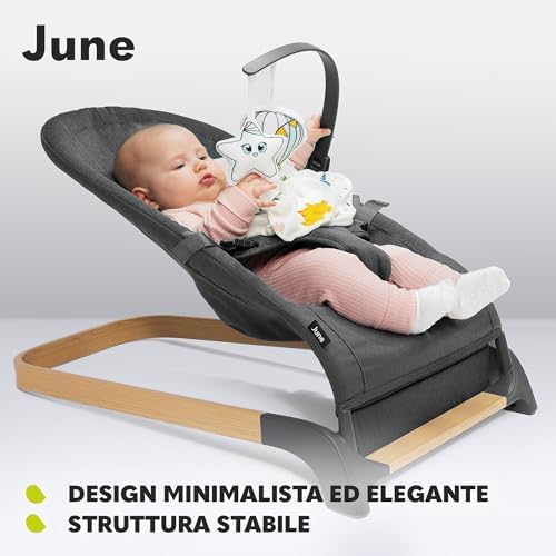 June Sdraietta Dondolo Pieghevole dalla Nascita a 9 kg