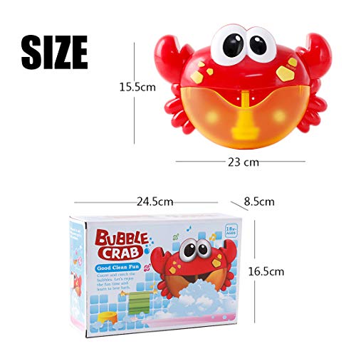Jujuism Crab Bubble Maker Bath Toy with Music Sound Shower Bubble Making Machine Battery Operated for Baby Child - Thumbnail 3